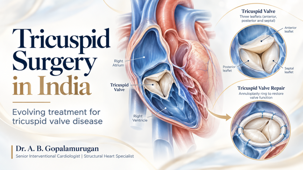 Tricuspid surgery in India - tricuspid valve repair with annuloplasty ring